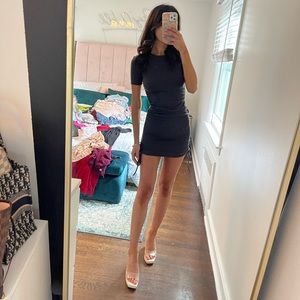 Zara Charcol Ruched Mini Dress